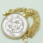 Japanese 100 Yen Coin Pendant 14kt Gold Filled Necklace Chain Coin jewelry