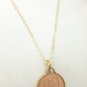 Fiji 2 Cent Copper Coin Pendant Fan Palm Gold Filled Necklace Coin jewelry