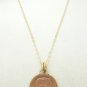 Fiji 2 Cent Copper Coin Pendant Fan Palm Gold Filled Necklace Coin jewelry