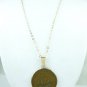British Half Penny Coin Pendant George VI Golden Hind Ship Gold Filled