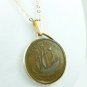 British Half Penny Coin Pendant George VI Golden Hind Ship Gold Filled