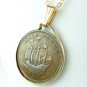 British Half Penny Coin Pendant George VI Golden Hind Ship Gold Filled