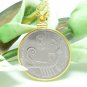 Israel 10 Sheqalim Coin Pendant Ancient Galley in 14kt Gold Filled Coin jewelry