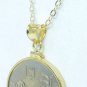 Israel 10 Sheqalim Coin Pendant Ancient Galley in 14kt Gold Filled Coin jewelry
