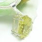 Lemon Quartz Quantum Trillion Sterling Pendant Necklace Artisan Jewelry