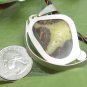Utah Septarian Cabochon Gemstone Sterling Moon Crescent Pendant Artisan Jewelry