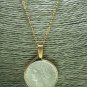 Italian 100 Lire 1976 Coin Pendant Gold Filled Bezel Chain Necklace Coin jewelry