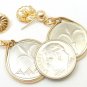 Israel 1 New Sheqel Coin Earrings 14kt Gold Filled  Coin jewelry