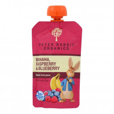 Peter Rabbit Organics Fruit Snacks - Raspberry Banana and Blueberry - Case of...