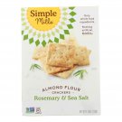 Simple Mills Rosemary and Sea Salt Almond Flour Crackers - Case of 6 - 4.25 oz.