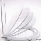 White Anti bacterial and luxurious soft close Toilet Seat with heavy duty hinges