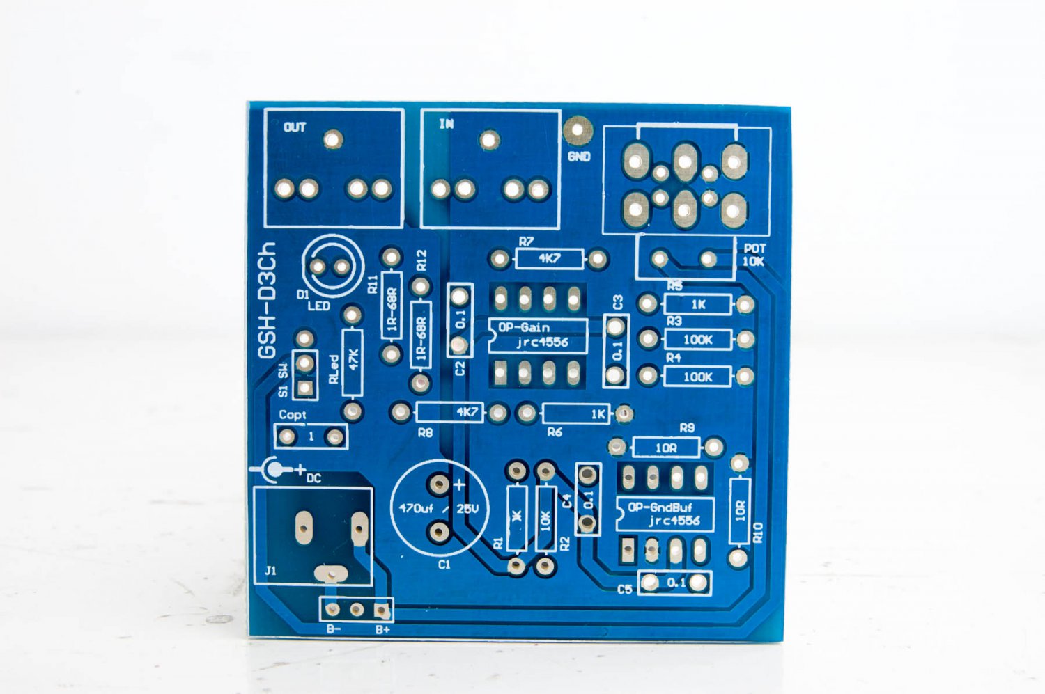 DIY Cmoy headphone amplifier PCB