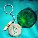 Rune Pendant Key Chain made of Real Earth Clay