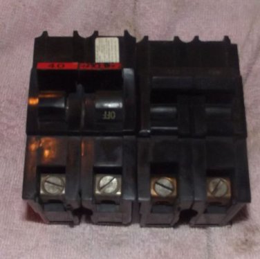 2 Federal Pacific FPE Stab-Lok NA240 40A 2P 120/240V Circuit BreakersType NA