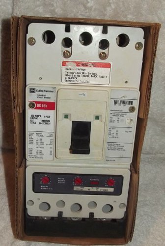 Cutler Hammer DK 65K DK3350W 350 Amps 3 Pole 240 V Circuit Breaker Mag. Adj Trip