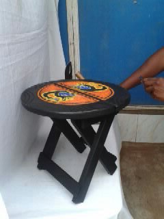 Beaded Folding Table