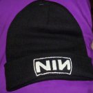 Nine Inch Nails / NIN Beanie Winter Slouch Hat Fleece Rock Goth 90s Trent Reznor