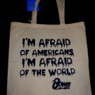 David Bowie "I'm Afraid of Americans" Tote Bag / 90's 80's Hipster T-shirt Vinyl