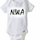 N.W.A Baby Onesie / Hip Hop Rap Ice Cube LA Cali Newborn 0,3,6,9,12,18,24 Months
