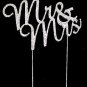 Silver Rhinestone Crystal Monogram Wedding Cake Topper Mr & Mrs BLING Party NEW