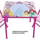 Disney Princess Erasable Activity Table Set 1 table 2 chairs 3 markers Pink Girl