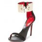 CESARE PACIOTTI $1200 Sz 8 Black Suede Metal Ankle Cuff Platform Sandal NIB Shoe