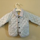 BENETTON Baby Infant Boy Light Blue Quilted Cord Trim Jacket 6-9 Mths NWT Spring