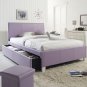 Girls $465 Purple Trundle Fantasia Bed Upholstered Kids Bedroom Furniture FULL