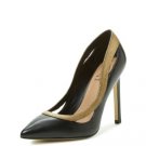 AVA & AIDEN $228 Lizzy Leather Cut Out Pump Sz 9 Designer Shoes Heels Black NIB