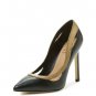 AVA & AIDEN $228 Lizzy Leather Cut Out Pump Sz 9 Designer Shoes Heels Black NIB
