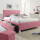 Girls $465 Pink Trundle Fantasia Bed Upholstered Kids Bedroom Furniture FULL