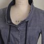 Womens M Theory Grey Denim Jacket Urban Moto Black Gray