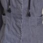 Womens M Theory Grey Denim Jacket Urban Moto Black Gray