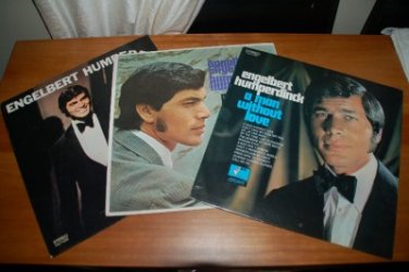 Lot 3 Engelbert Humperdinck Record Store Cardboard Promotional Standee Displays