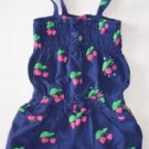 Girls size 4 Primp Girl Cherry Print Shorts Romper Boutique