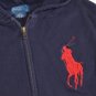 Boys size 6 8 Polo by Ralph Lauren Big Pony Navy Blue Full Zip Hoodie Jacket