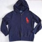 Boys size 6 8 Polo by Ralph Lauren Big Pony Navy Blue Full Zip Hoodie Jacket