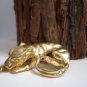 Vintage Gold Tone Tiger Cat Animal Brooch Pin