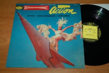 Rondo Stereophonic Action Jets Railroads Drums Sound Effects Sample Record LP