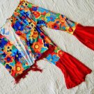 Rubies Standard Size Hippie 60's Costume Pants Fringe Vest Flower Power