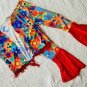 Rubies Standard Size Hippie 60's Costume Pants Fringe Vest Flower Power