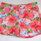 Girls size 6 Gymboree Red Pink Flower Shorts EUC