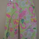Girls size 7 Lilly Pulitzer Capri Pants Steamboat Hot Air Balloons Horse Race