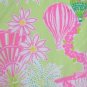 Girls size 7 Lilly Pulitzer Capri Pants Steamboat Hot Air Balloons Horse Race