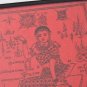 Framed Asian Art Religious Cloth Wall Decor Goddess