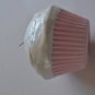 Handmade Pink White Cupcake Ornament Retro Bakery Decor Glittery Kitchen