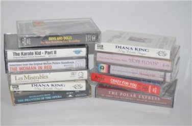 Lot 11 Latin Cassette Tapes Les Miserables Phantom of Opera Karate Kid Guys Doll