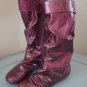 Girls size 12 Burgundy Maroon Boots Shoes