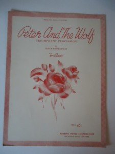 Vintage Peter and the Wolf Sheet Music Triumphant Procession Prokofieff