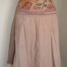 Womens S Mix Nouveau Skirt Tan Tapestry Detail Embroidered